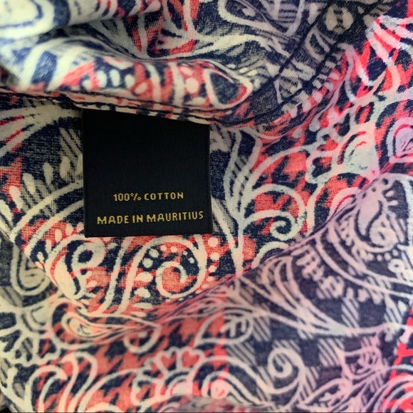 Cremieux Premium Denim Jeans Check Plaid Paisley ShortSleeve Woven Shirt Mens XL - Picture 8 of 10